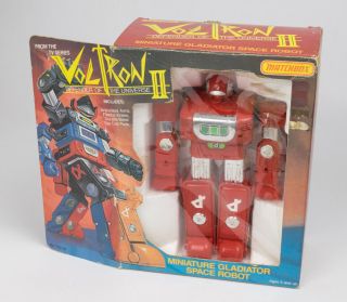 Boxed 1984 Vintage Popy Chogokin Matchbox Miniature Voltron Ii Robot Red