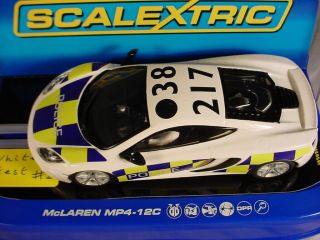 Rare Scalextric Production Test Livery Sample White Mclaren Mp4 - 12c Tvp Police