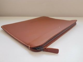 ASTON MARTIN RACING Brown Leather iPad / Documents Holder/Pouch /Orgonaze.  Rare 8