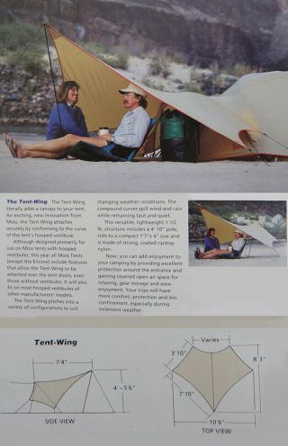 Moss Tent Wing Tarp - Rare - Near 9
