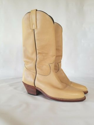 Frye Vtg Mens Leather Cowboy Boots Sz 10.  5 D