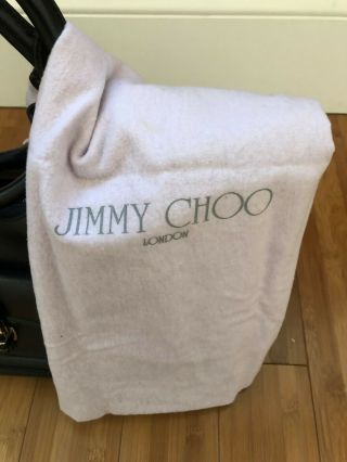 Authentic Vintage Jimmy Choo Black Tahula Large Tote Bag with Dust Bag 5