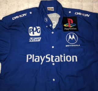 Vintage Sony Playstation 1 Sponsored Indy 500 Pit Crew Shirt - Size Xl