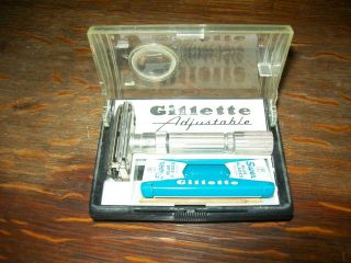 Vintage Gillette Adjustable Safety Razor & Case
