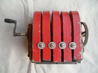 Vintage 5 Bar Magneto Hand Crank Electric Generator
