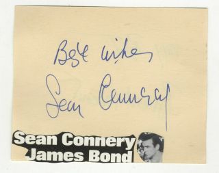 Sean Connery Signed James Bond 007 Autograph Rare Authentic Album Page Aftal