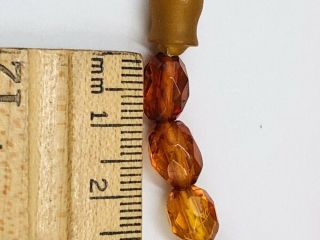 Vintage Faceted Amber Graduated Bead Necklace 27.  6 Grams 24” Long 7