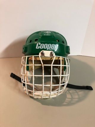 Vintage Green Cooper Sk 2000 Hockey Helmet With Cooper Vl50 Face Mask