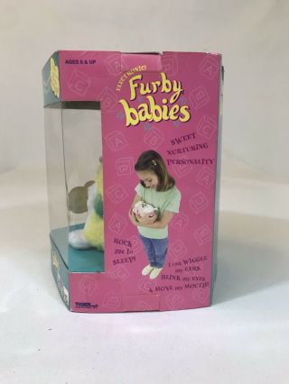 NIB VTG ‘99 Furby Babies Model 70 - 940 Yellow & Blue Confetti NC 4