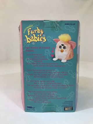 NIB VTG ‘99 Furby Babies Model 70 - 940 Yellow & Blue Confetti NC 5