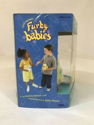 NIB VTG ‘99 Furby Babies Model 70 - 940 Yellow & Blue Confetti NC 6