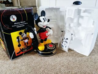 Mickey Mouse Vintage 1997 World ' s First Animated Talking Telephone Disney W/ Box 2