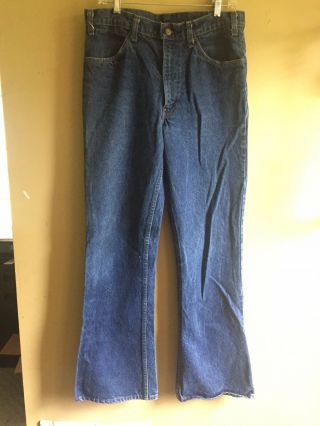 70s Vintage Levis 646 Bell Bottom Flared Denim Jeans Orange Tab 34x32
