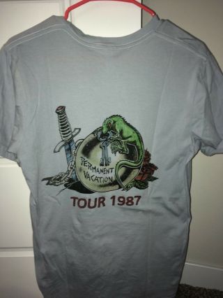 Aerosmith Permanent Vacation 1987 Vintage Tour M Medium Tour Tee T Shirt 2