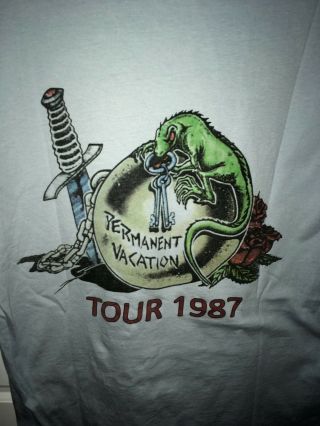 Aerosmith Permanent Vacation 1987 Vintage Tour M Medium Tour Tee T Shirt 4