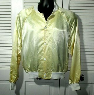 Vintage 70s - 80s DIAMOND DUST Satin Snap Up Jacket 