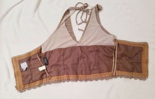 Vintage Brown Suede Leather Pant Suit Pantsuit / Set sz 8 w/ Gift 4