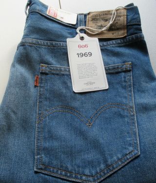 Mens Denim Levis Vintage Clothing 606 - 1969 Jeans - Size 36 x 34 3