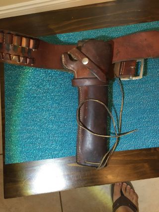Vintage George Lawrence Western Vintage Holster & Belt.  Ruger Blackhawk 601