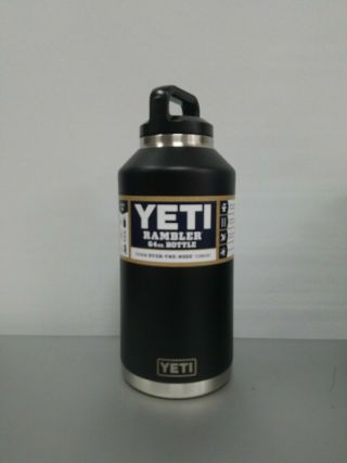 Rare - - Black Yeti Rambler Large 64oz Black Vacuum Insulated Bottle
