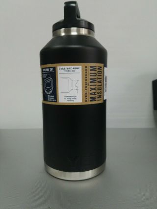 RARE - - BLACK YETI Rambler LARGE 64oz BLACK Vacuum Insulated Bottle 4