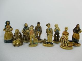 Wade Irish Characters Figurines Vtg 1970s Danny Boy Paddy Molly Phil Set Of 9