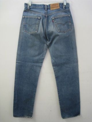 Vintage 1980s Black Stitch Bar Tack USA Levi ' s 501 Jeans Tag Size 32 X 34 3