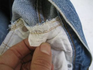 Vintage 1980s Black Stitch Bar Tack USA Levi ' s 501 Jeans Tag Size 32 X 34 6
