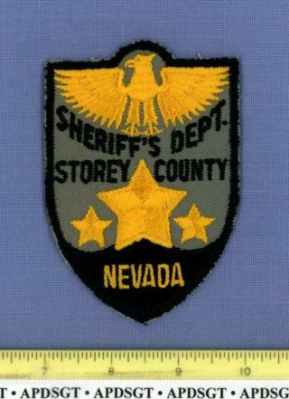 Storey County Sheriff (old Vintage) Nevada Police Patch Cheesecloth