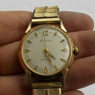 Rare Vintage Bulova Gold Filled Automatic Watch Wristwatch Self Winding Swiss Nr