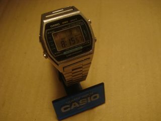 Vintage Casio 106 H101 Blue Marlin Stainless Steel Digital Watch