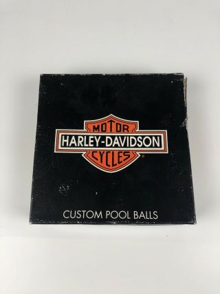 Harley Davidson 1995 Custom Pool Balls Rare Vintage