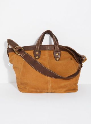 People Vintage Distressed Tote Handbag - Tan Leather We The