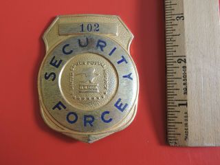 Rare Postal Mail Security Force Us Post Office Usps Department Badge 102 Tdbr