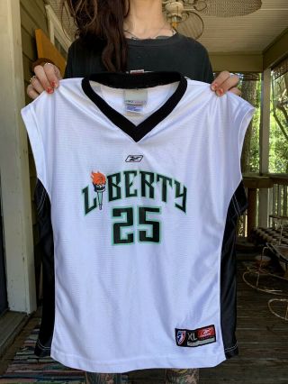 Becky Hammon York Liberty White Vintage Retro WNBA Basketball Jersey - XL 3