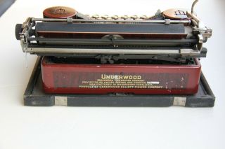 Underwood Portable Typewriter - Rare & Desirable Woodgrain Model 7