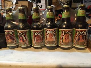 Rare Collectible 6 Scratch Nude Beer Bottles 1990 Tidwell 