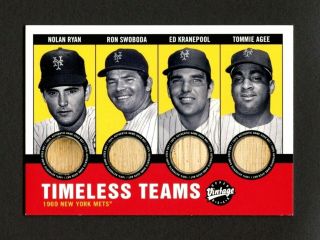 2001 Upper Deck Vintage 1969 Mets Timeless Teams Combos Ryan Game - Bat /100