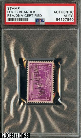 Louis Brandeis Signed Vintage Stamp U.  S Associate Supreme Court Psa/dna Auto