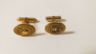 14kt Gold Overlay Usma West Point & Us Naval Academy Cufflinks Krementz