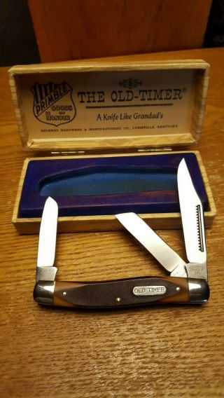 Vintage John Primble - Schrade Ny Usa 935 Old Timer Senior Stockman Knife