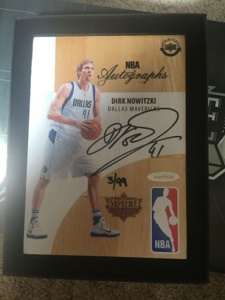 2016 - 2017 Upper Deck Supreme Hard Court Dirk Nowitzki Nba Autograph 3/99 Rare