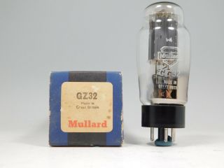 Mullard Gz32 R71 Vintage 1958 Rectifier Vacuum Tube Gray Plates D Getter Nos