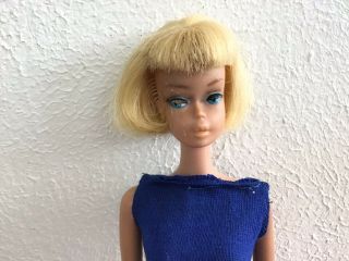 Vintage 1965 American Girl Bend Leg Barbie Doll Strawberry Blond Hair