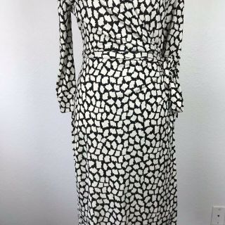 Diane von Furstenberg Sz 12 Wrap Dress Vintage Julian Print Silk 5