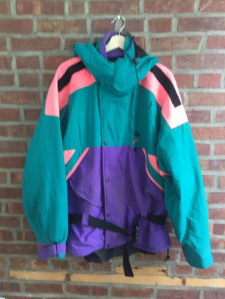 Rare Vintage North Face Vertical Jacket Mens Xl Gore Tex Color Block
