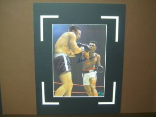 Muhammad Ali Autographed Matted 8 X 10 Photo W/ali Enterp Holo & Rare Coke Card