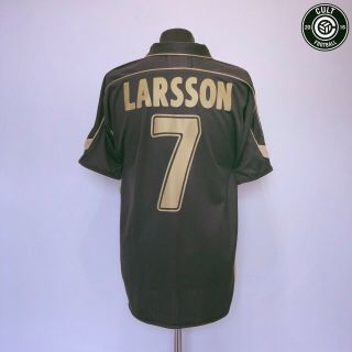 Larsson 7 Celtic Vintage Umbro Away Football Shirt Jersey 2003/04 (l) Sweden
