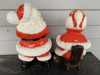 Vintage Atlantic Molds Ceramic Mr & Mrs Santa Claus 2