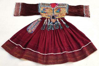 Kuchi Afghan Banjara Tribal Ethnic Hand Embroidery Belly Dance Dress Top Tunic